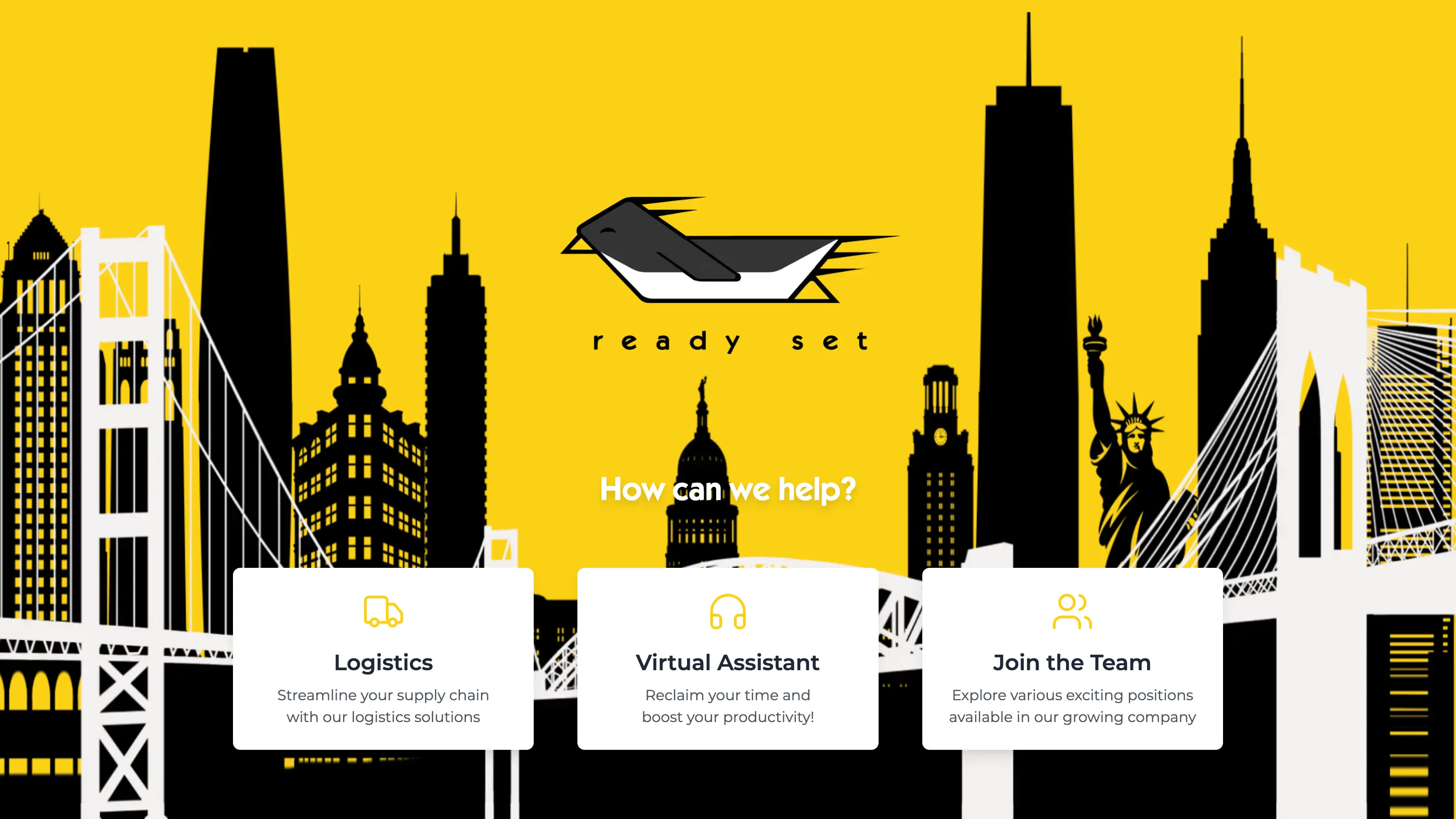 Ready Set - Main Dashboard